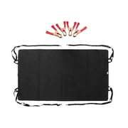 SunniMix RV Rear Barn Door Awning Cover for T5/ Campervan Lightweight Black 176x114cm